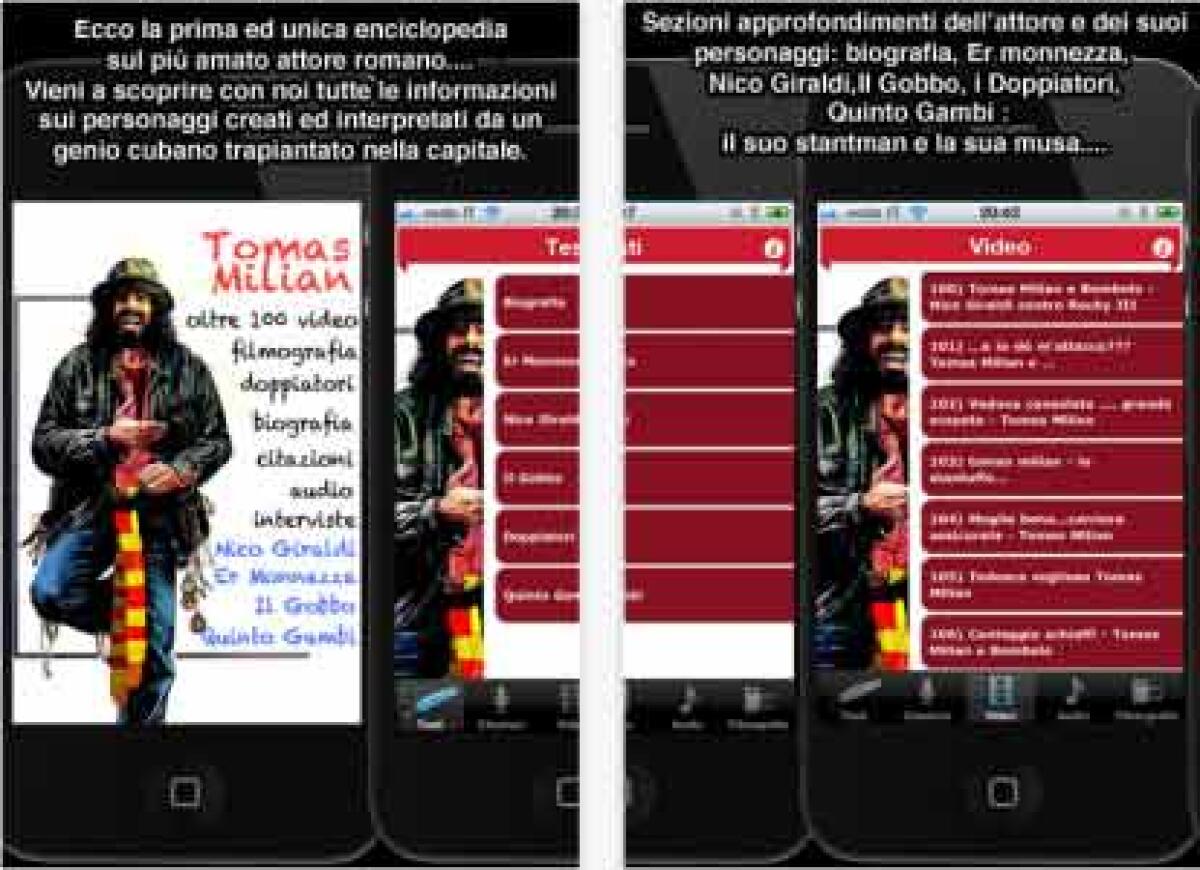 Applicazioni in onore di Tomas Milian - 