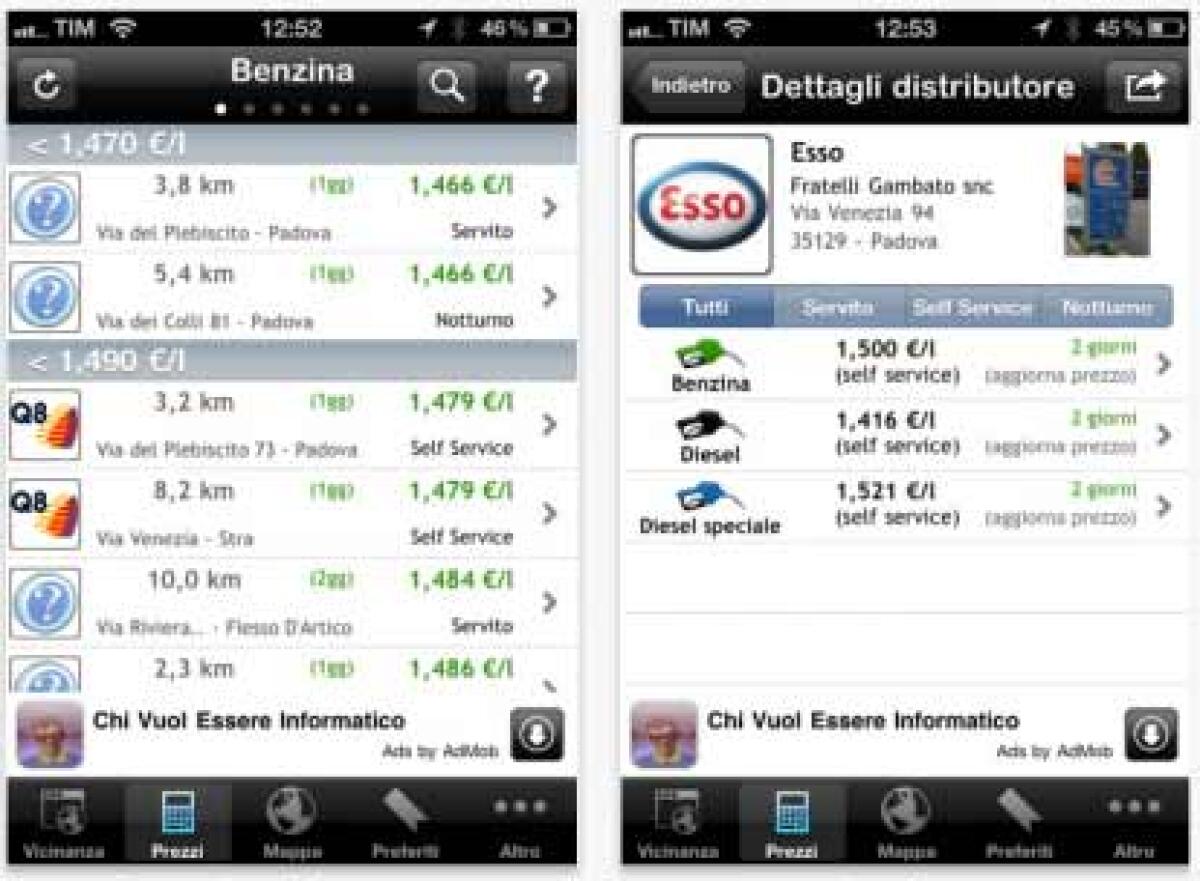 Prezzi Benzina: aggiornamento per il software - 