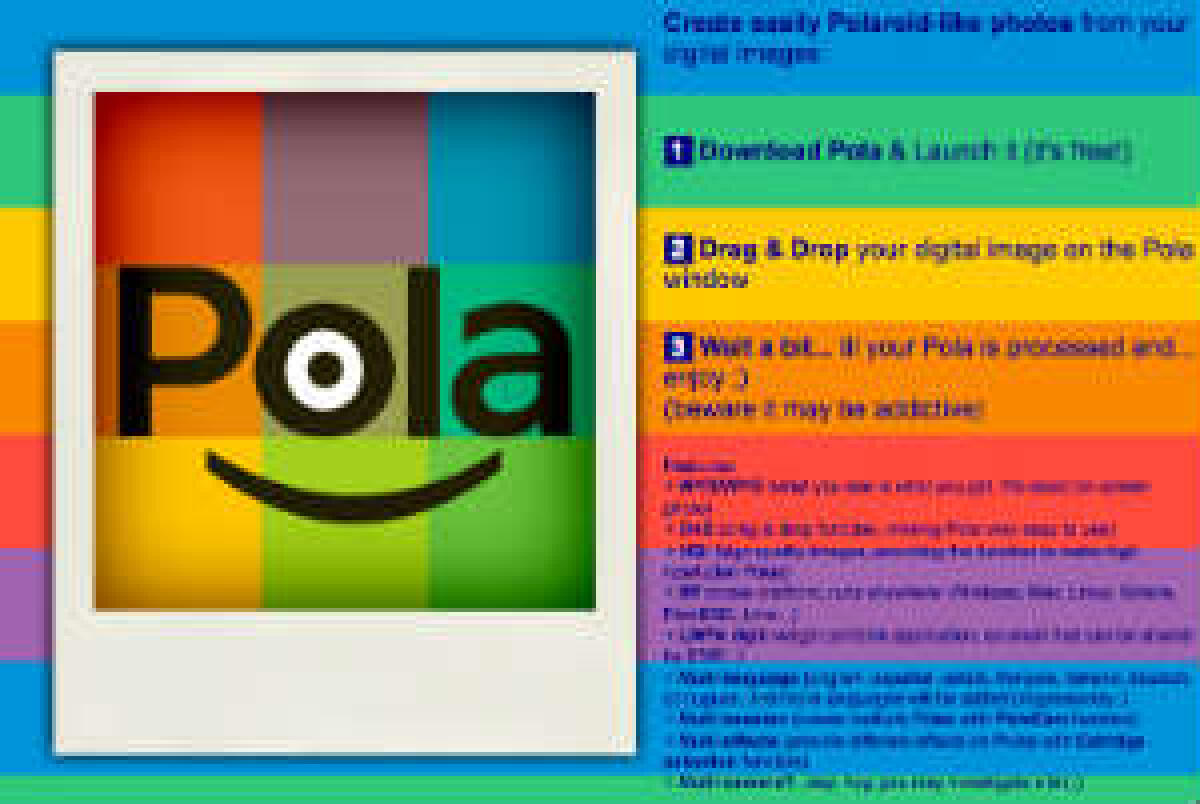 Pola, programma per trasformare le immagini in polaroid - 