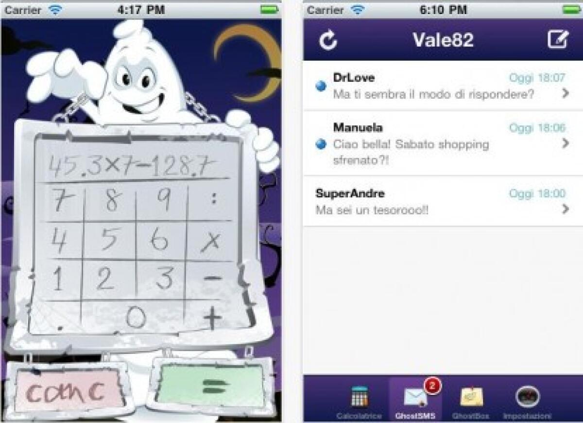 Nascondere gli sms con  GhostSMS - 