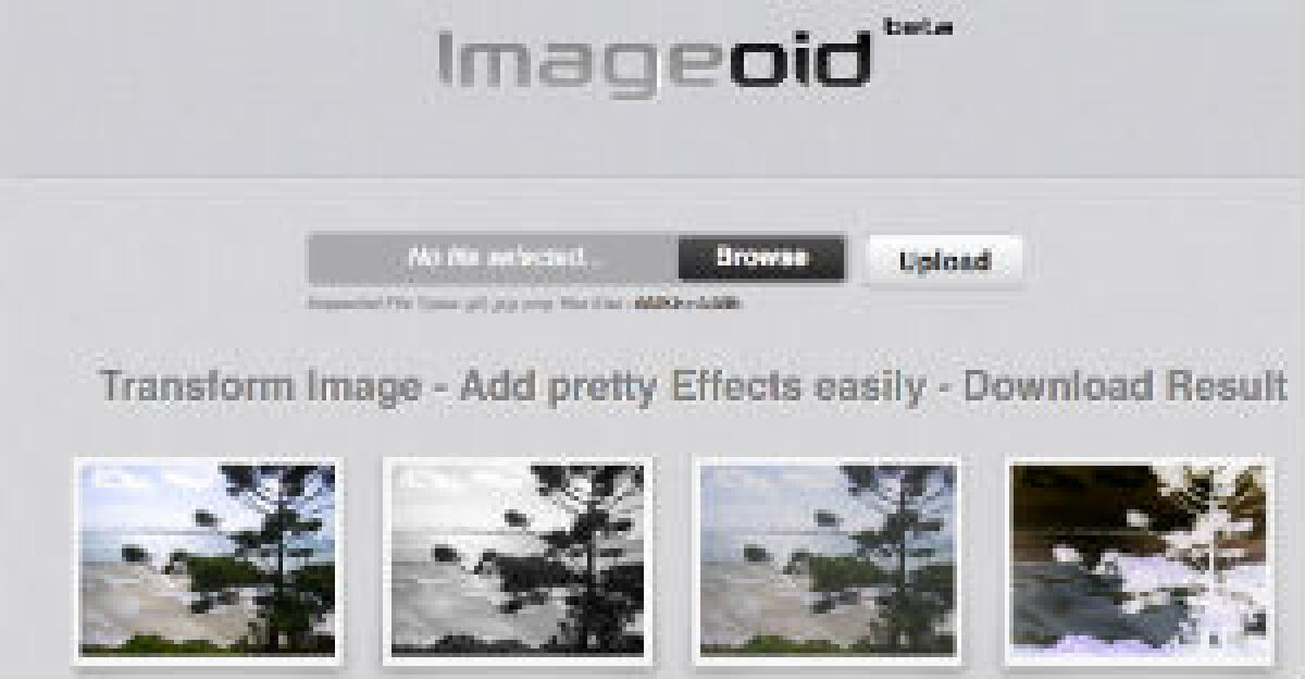 ImageOid, servizio per aggiungere effetti alle immagini - 