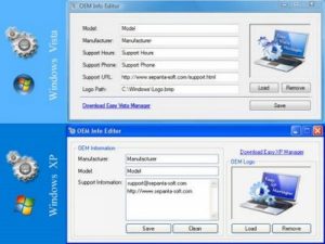 Windows 7 OEM Info Editor
