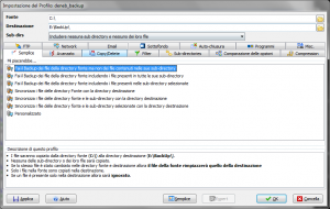Backup esclusivo con SyncBack