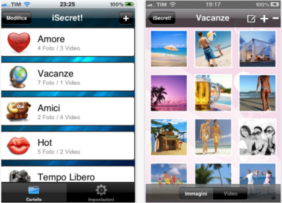 Nascondere foto con iSecret - 