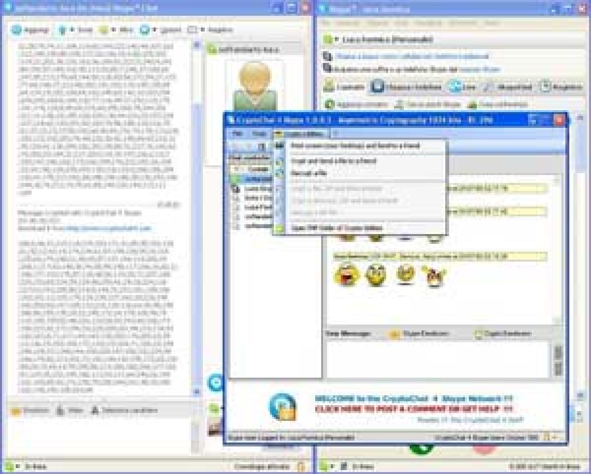 CryptoChat 4 rendere segrete e sicure le chat su Skype - 