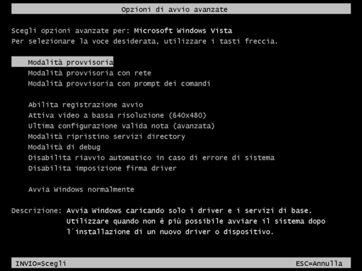 Windows 7: come avviare modalità provvisoria senza tasti - 