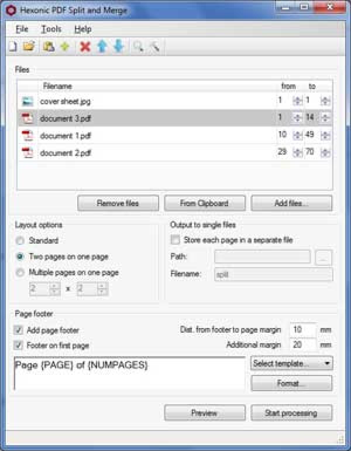 Hexonic PDF Split and Merge, dividere ed unire PDF - 