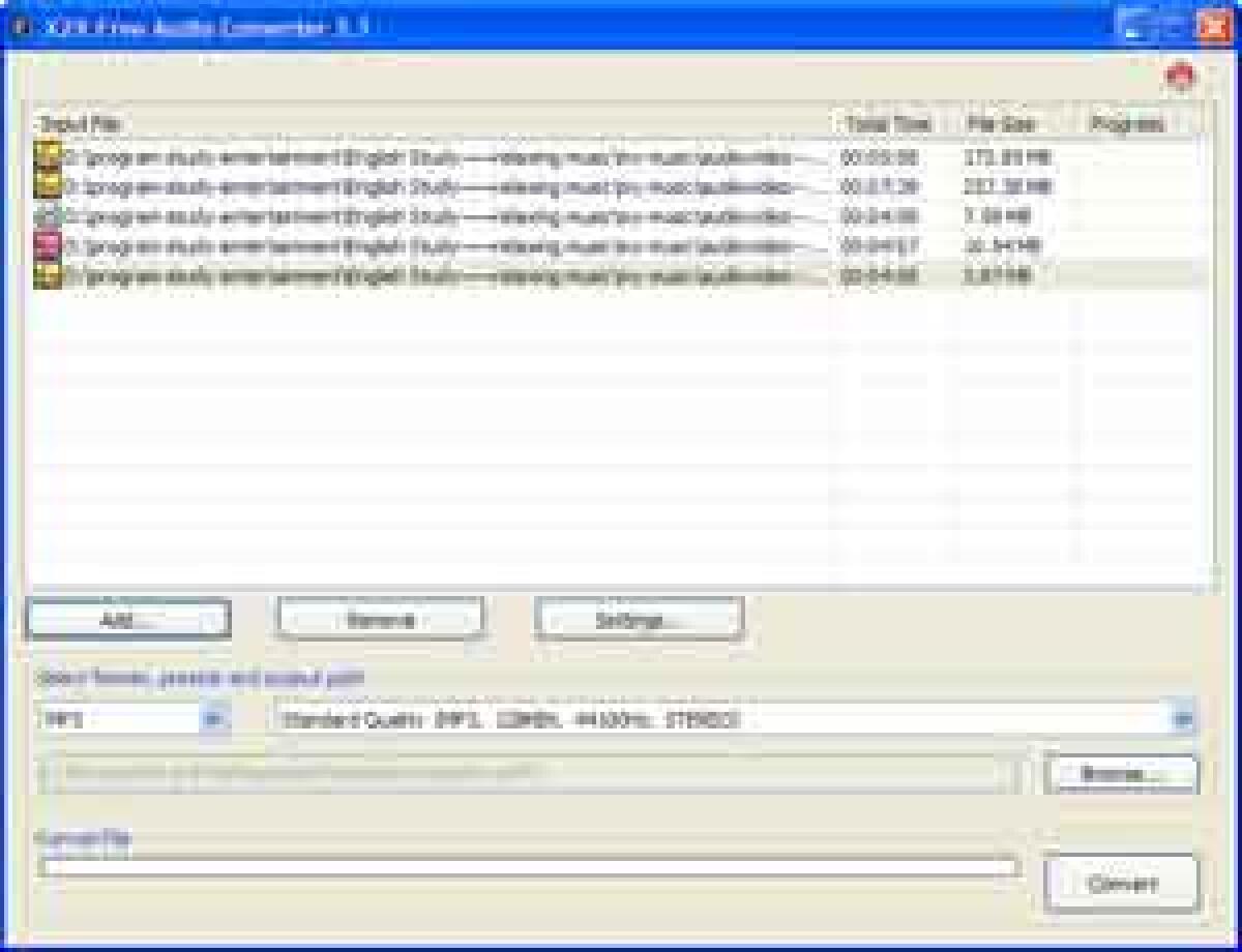 X2X Free Audio Converter, estrarre e convertire tracce audio da video - 