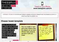 Tweegram, postare tweet grafici su Instagram