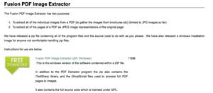 Fusion PDF Image Extractor programma per estrarre immagini da PDF