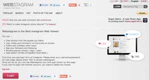 Webstagram altro servizio web dedicato ad Instagram