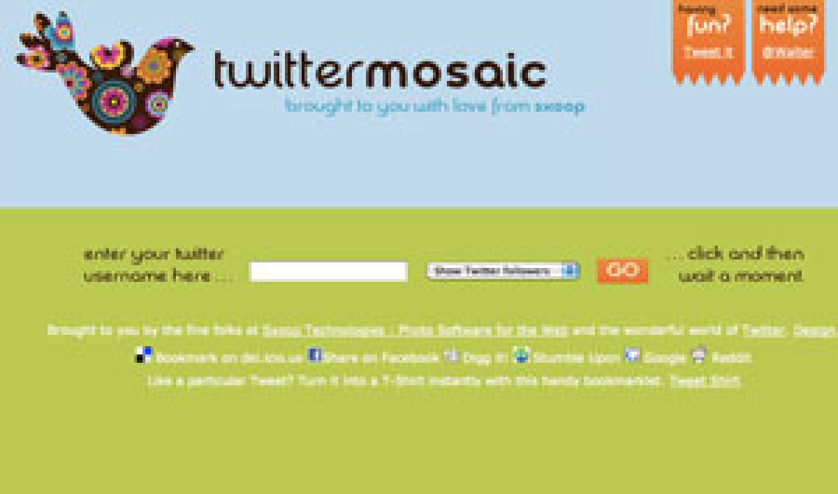Twitter Mosaic ottenere un'immagine con tutti i follower di Twitter - 