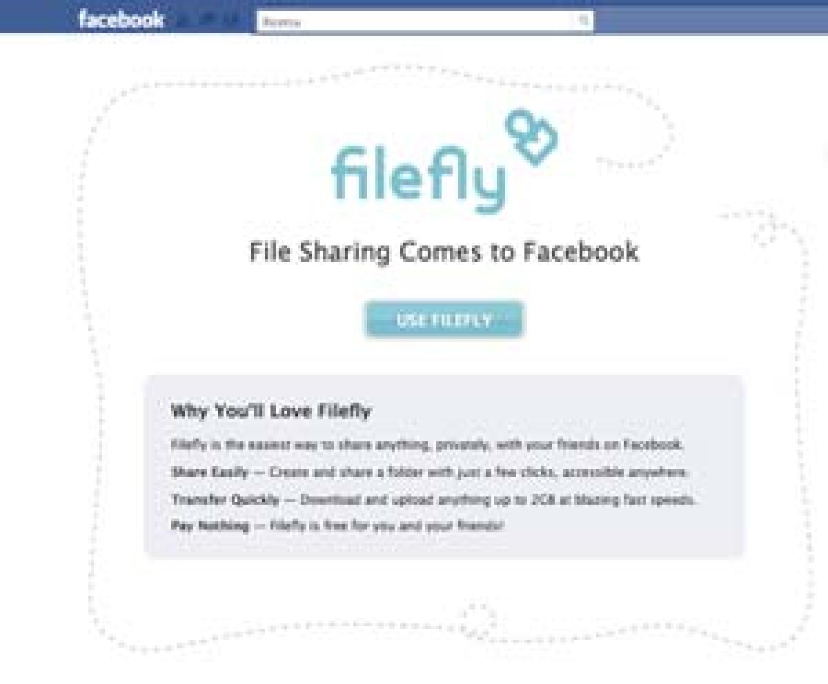 FileFly applicazione Facebook per condividere file online - 