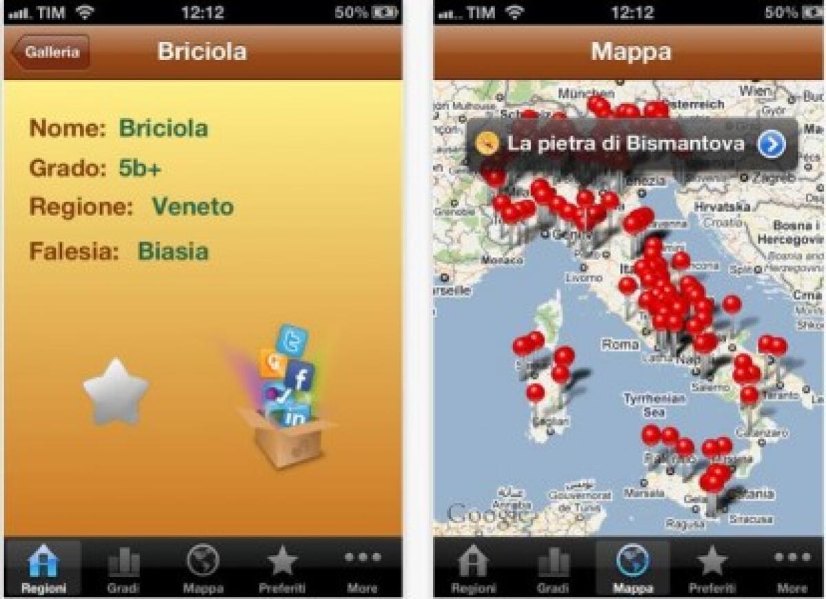 Applicazione dedicata agli arrampicatori: iFalesia - 