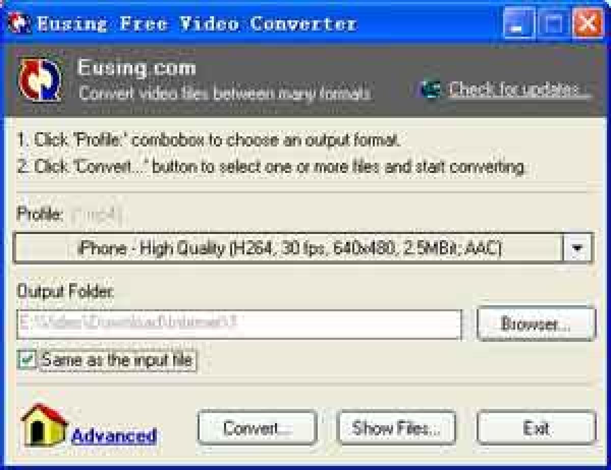Eusing Free Video Converter, convertire video da un formato ad un altro - 