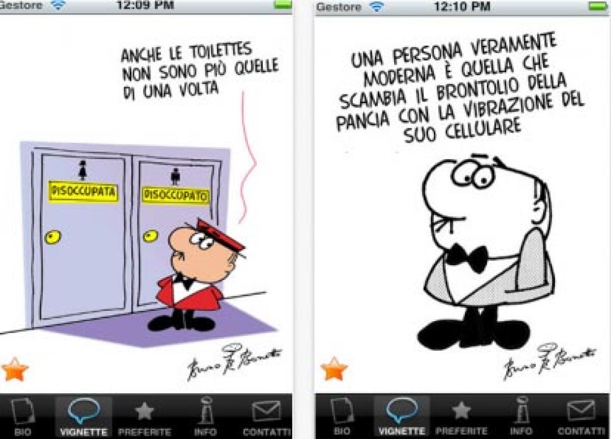 Le vignette di Bozzetto su iPhone - 