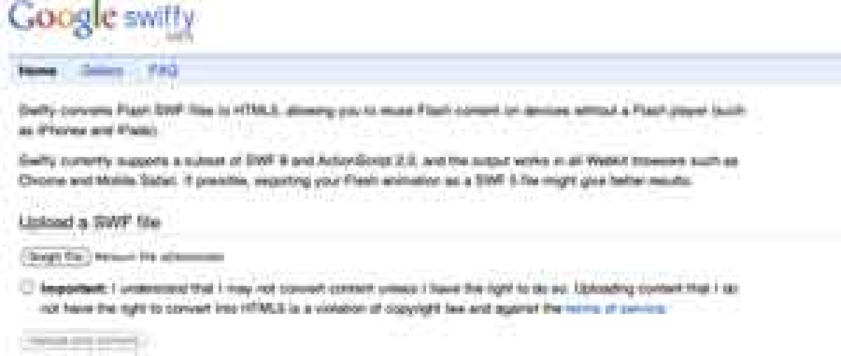 Google Swiffy per convertire video SWF in HTML 5 - 