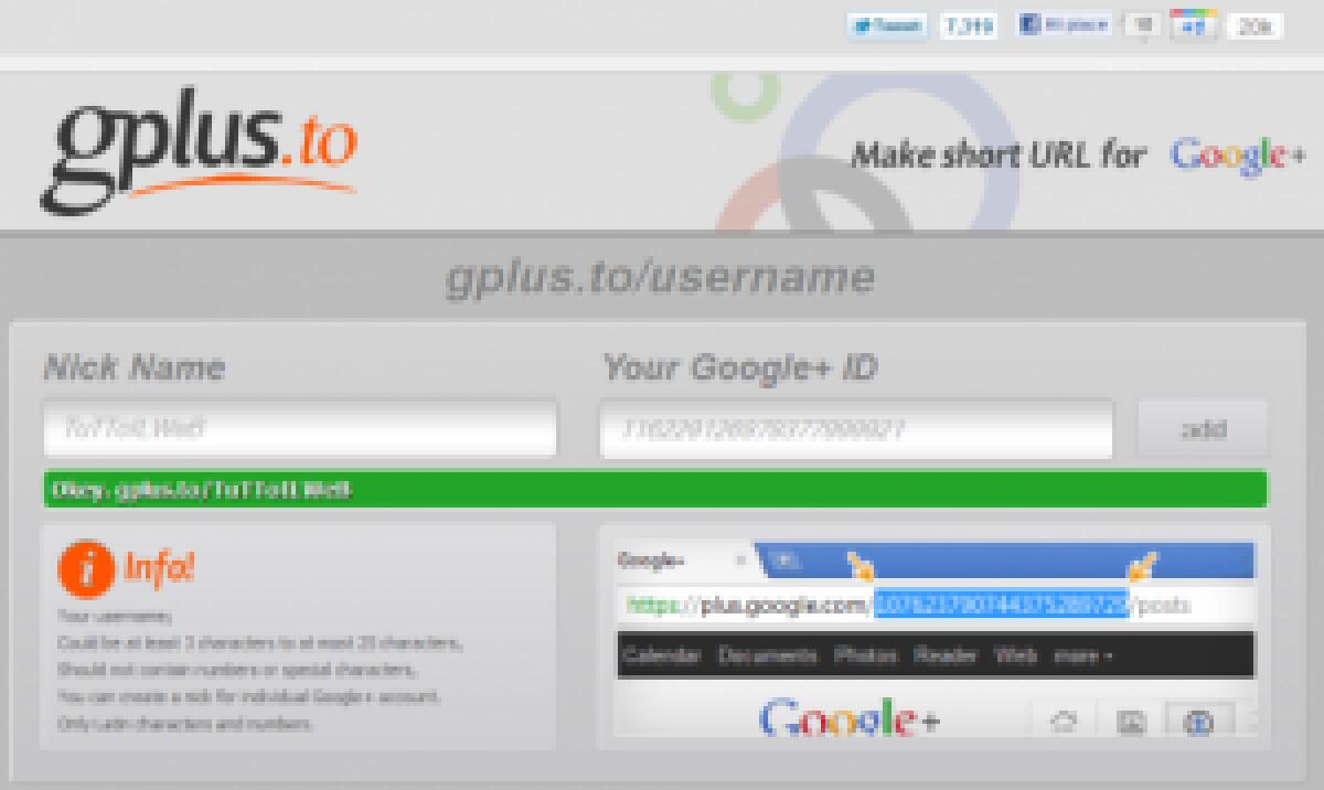 Come effettuare la personalizzazione dell’indirizzo Google+ - 