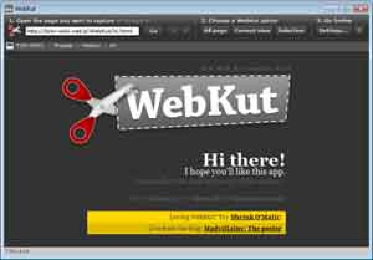 WebKut programma in Adobe Air per catturare schermate via web - 