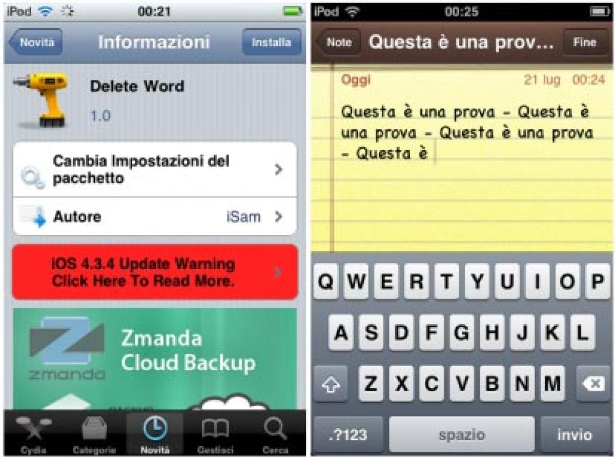 Tweak Cydia: Delete Word - 