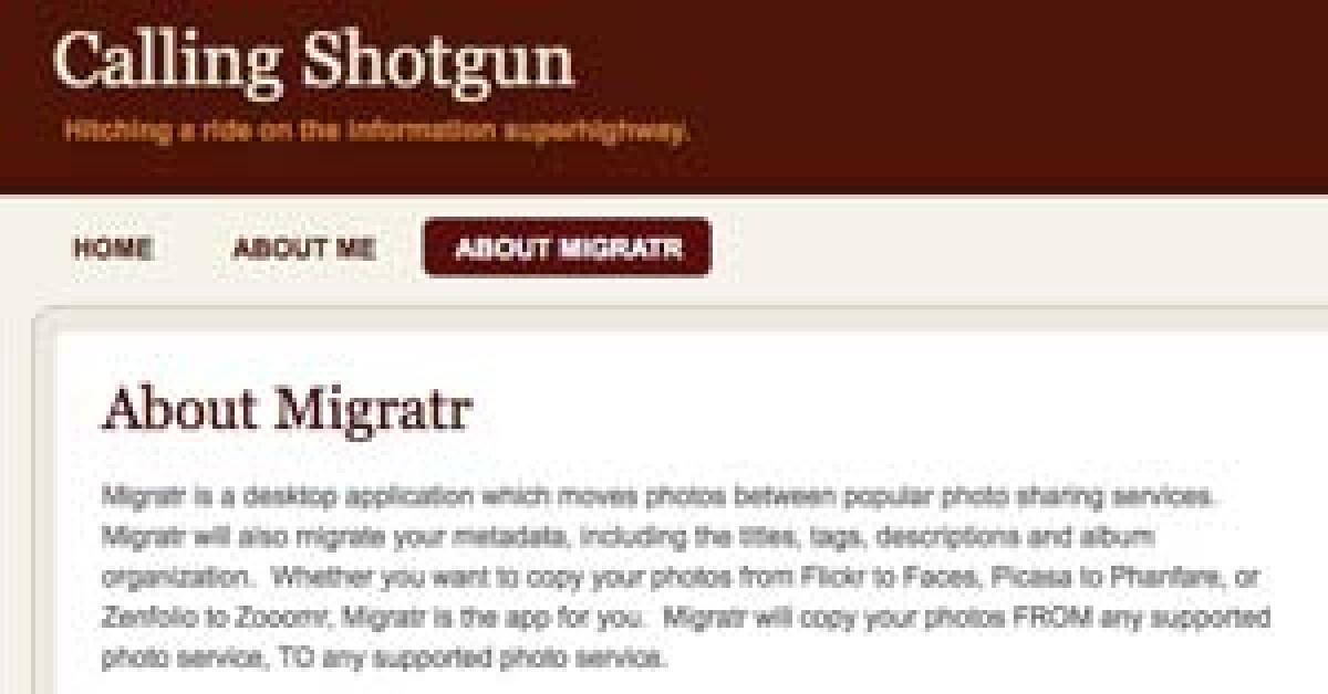 Migratr programma per trasferire le immagini da un hosting all'altro - 