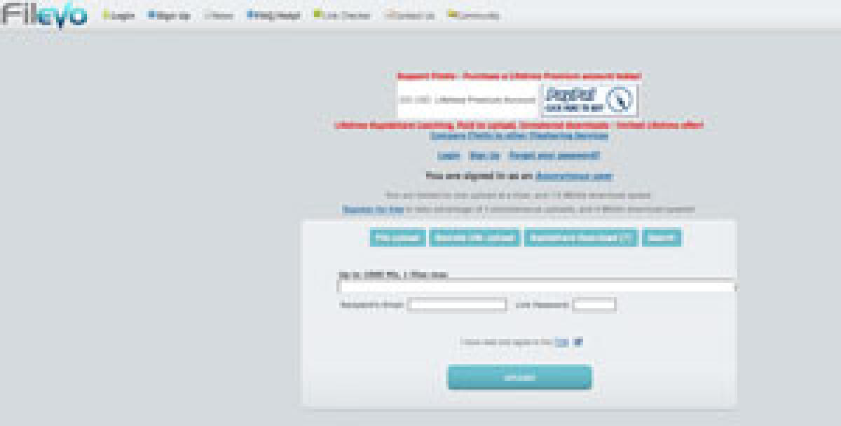 Filevo, servizio di file sharing online gratuito - 