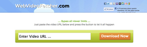 WebVideoFetcher servizio per scaricare video e audio da Youtube & c.