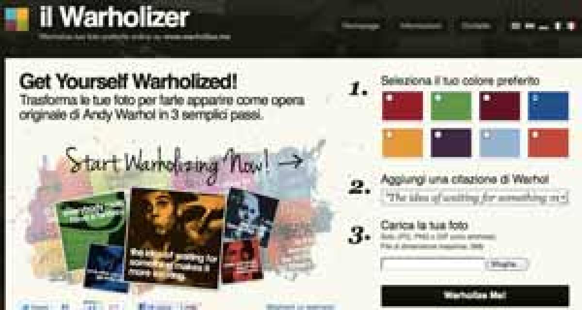 Warholizer creare immagini con effetti alla Andy Warhol - 