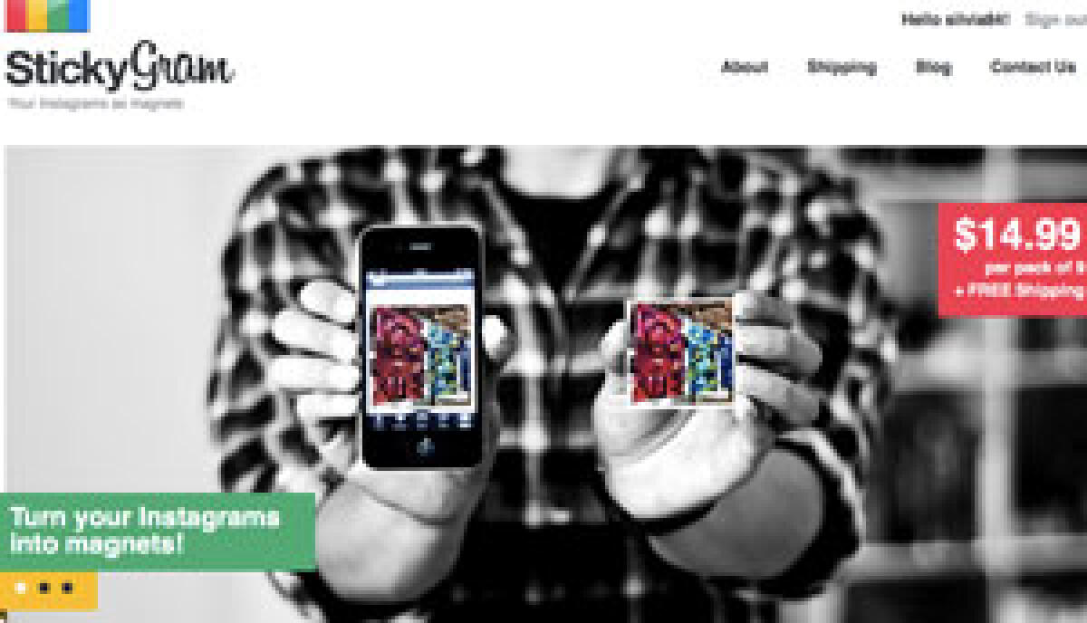 StickyGram servizio per creare magneti da frigo con immagini Instagram - 