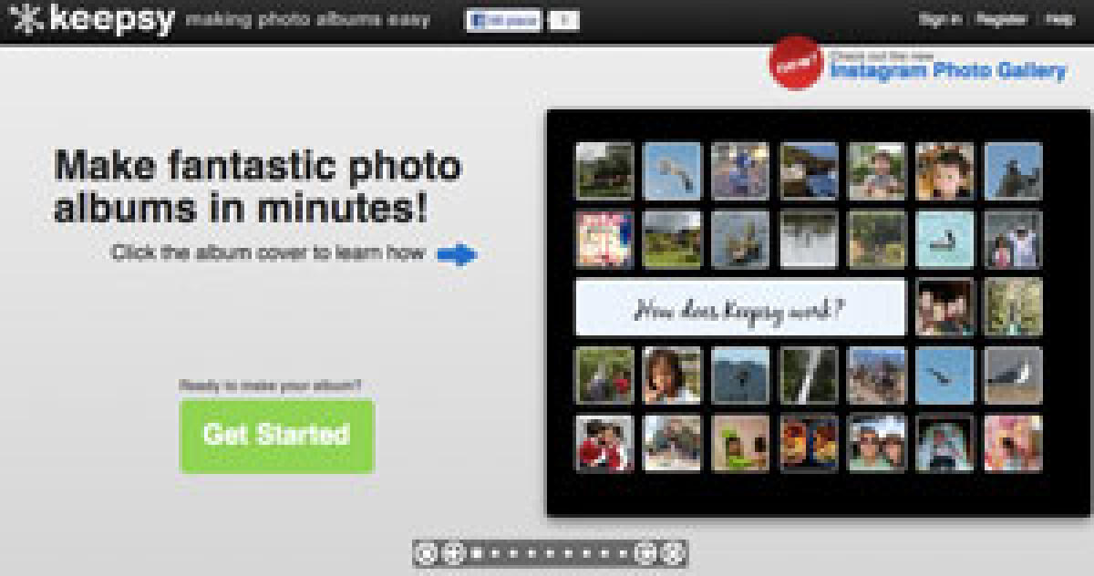 Keepsy creare album fotografici con foto Instagram, Facebook e Flickr - 