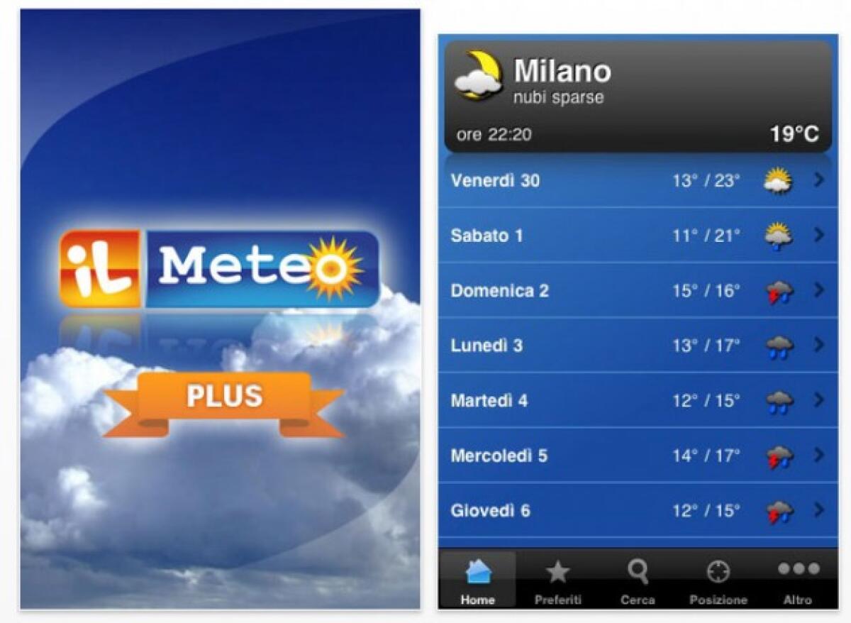 ilMeteo , l'app per iPhone per essere sempre aggiornati sul tempo - 