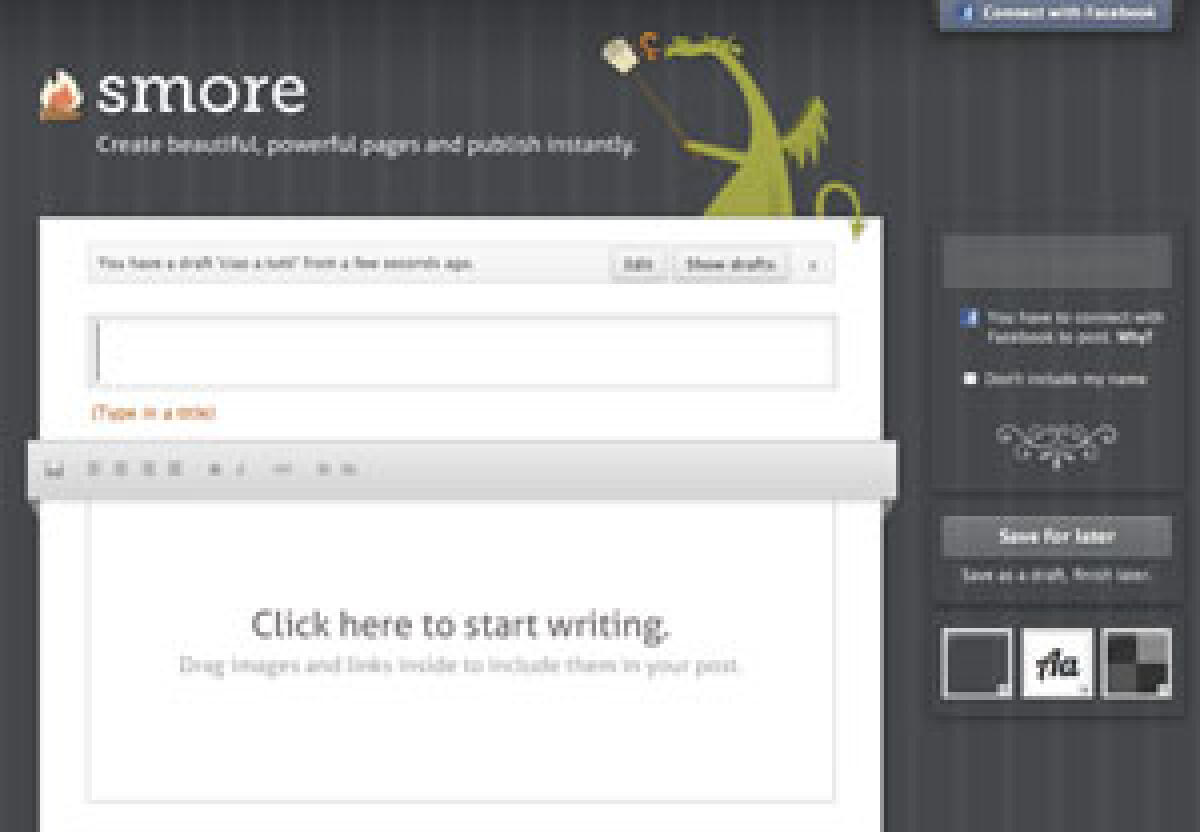 Smore creare pagine web in html gratis e condividerle online - 