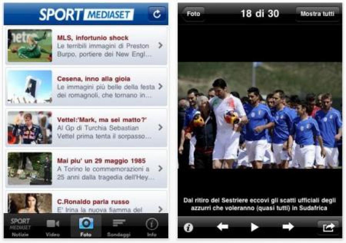 SportMediaset su iPhone - 
