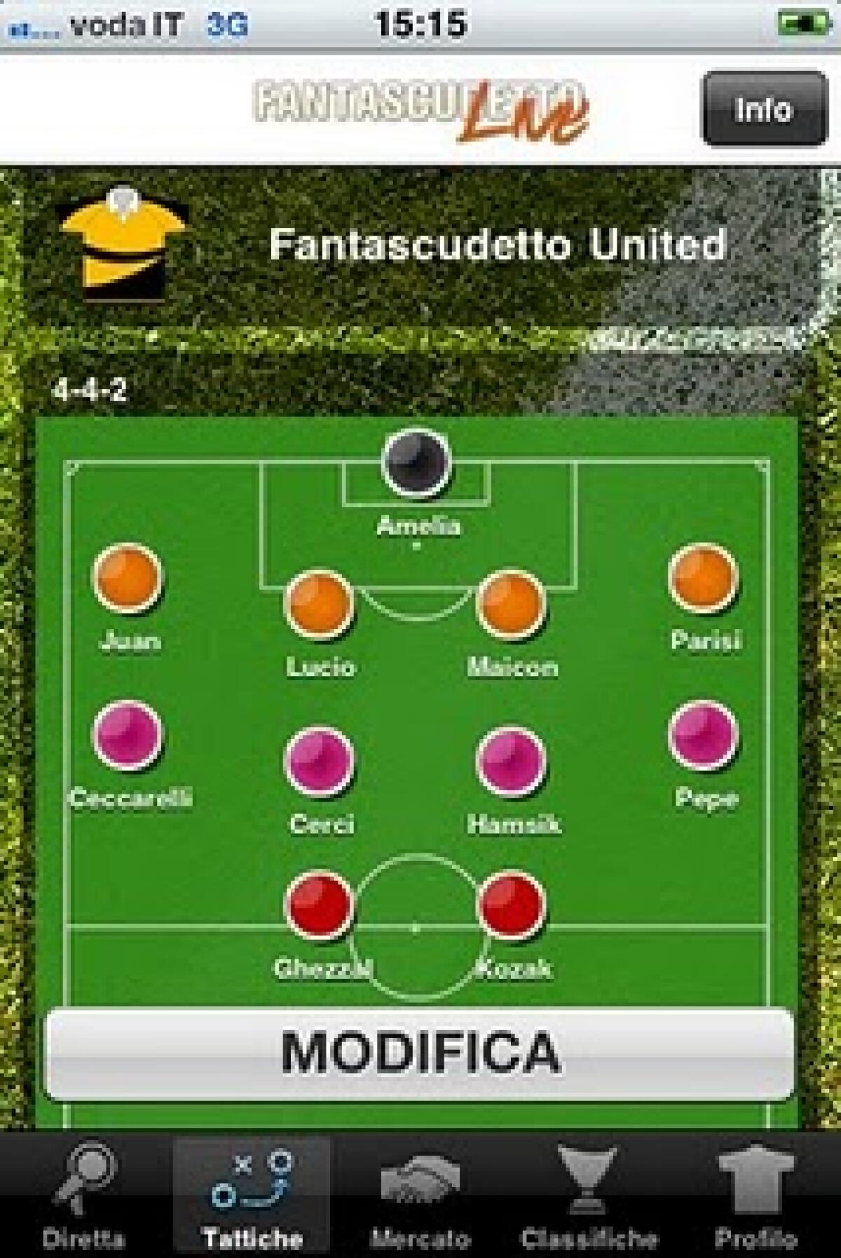 Fantascudetto : il Fantacalcio di Sky per iPhone - 