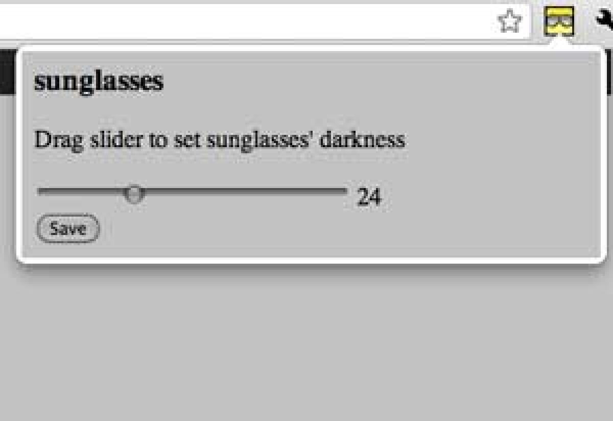 Sunglasses estensione Chrome per regolare la luminosità dello schermo - 