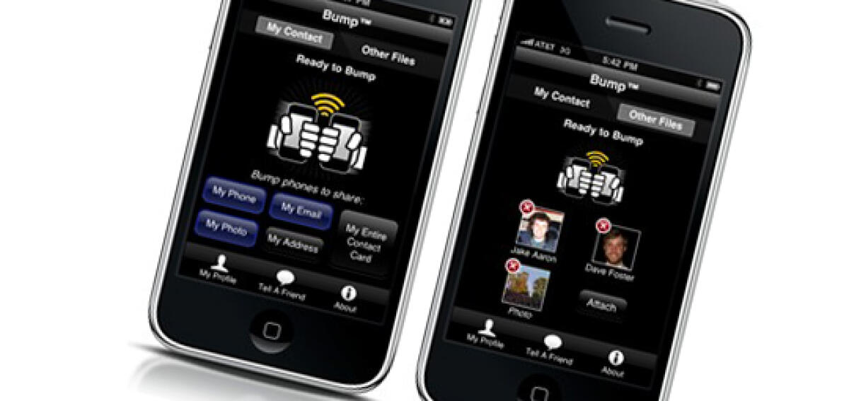 Bump! , l'App che funziona come un bluetooth - 
