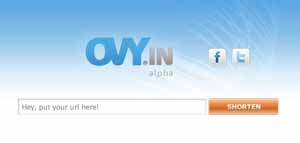 Ovy.in shortner URL gratuito, facile ed immediato
