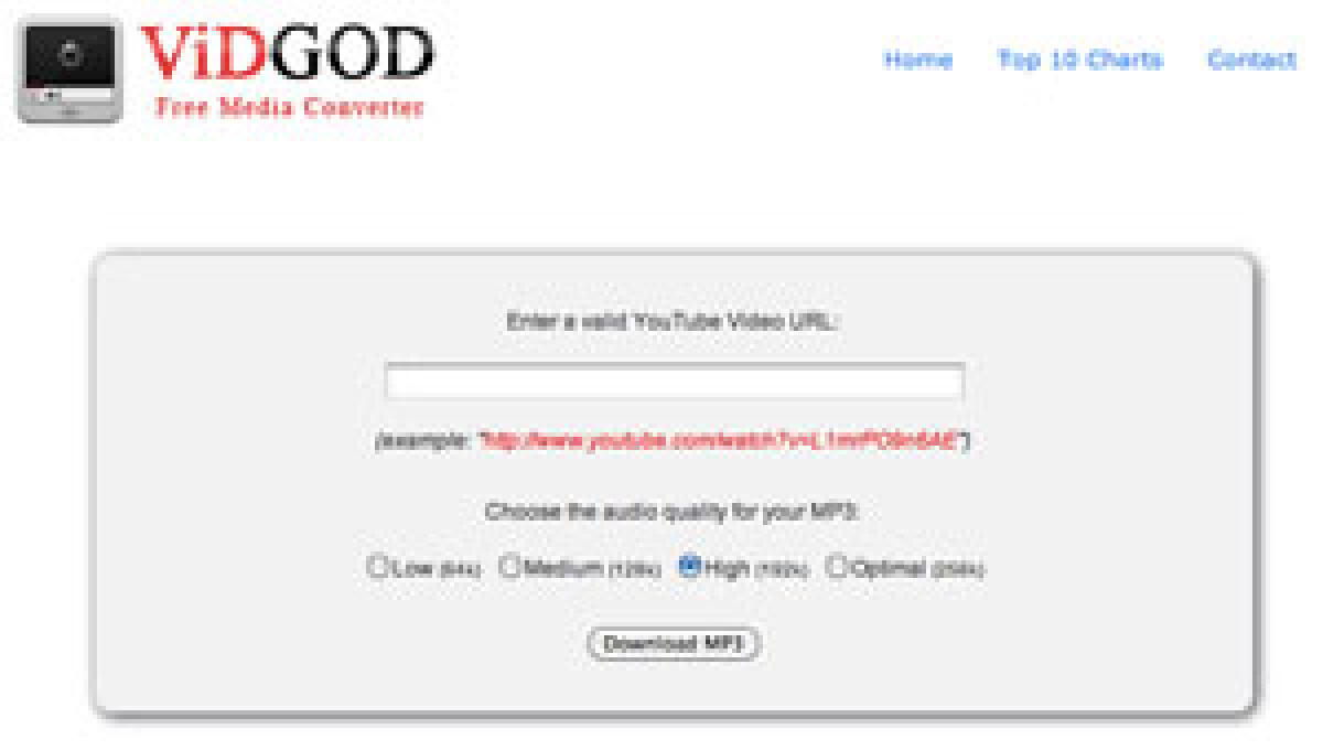 Vidgod, scarica audio mp3 da video di YouTube - 