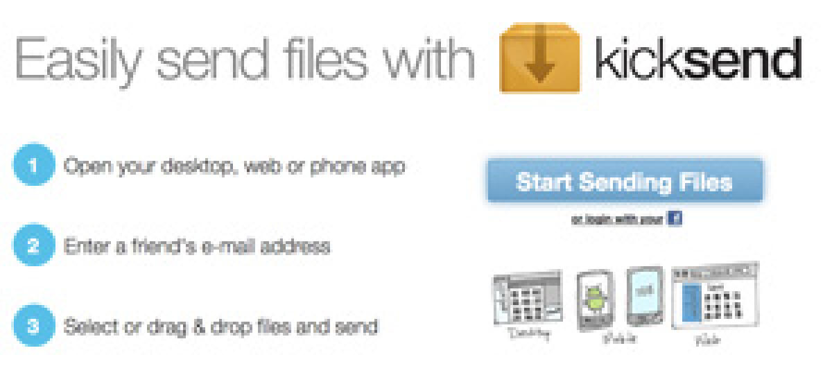 Kicksend inviare file PDF di grandi dimensioni via mail - 