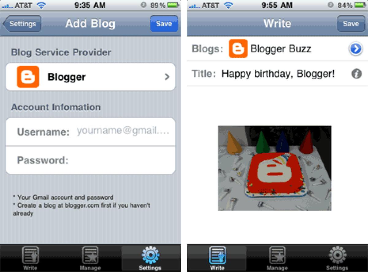 Blogger Mobile, aggiorna il tuo blog da iPhone - 
