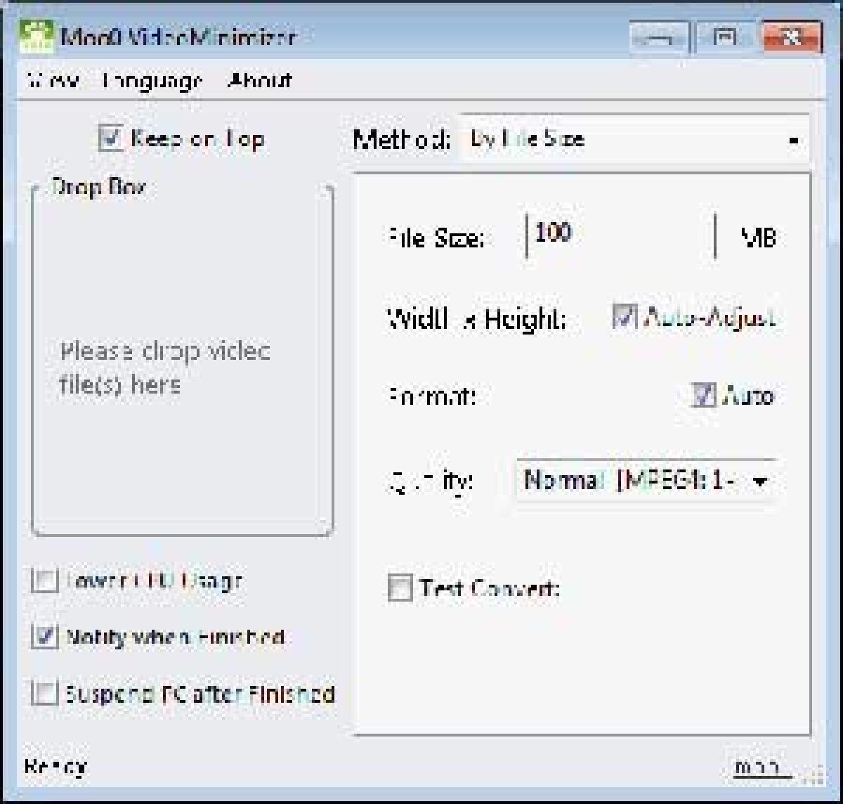 Moo0 Video Minimizer programma per ridurre la dimensione dei video - 