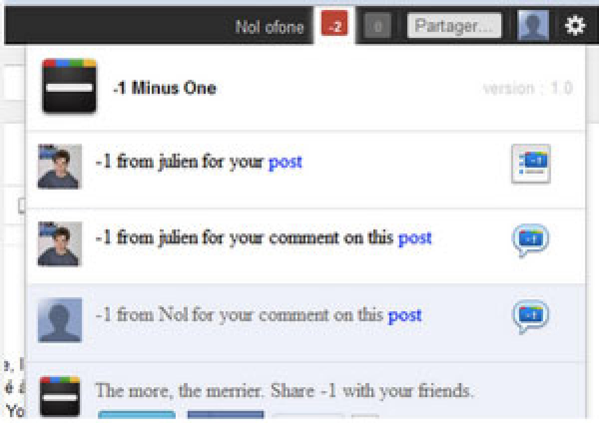 '-1 Minus One, estensione Chrome per il Non Mi Piace - 