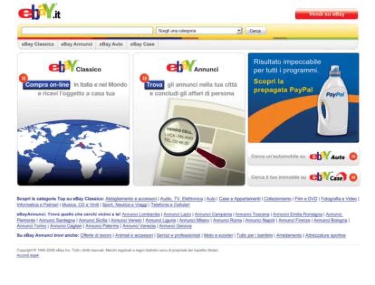 Annunci Online: Con eBay vai sul sicuro - 