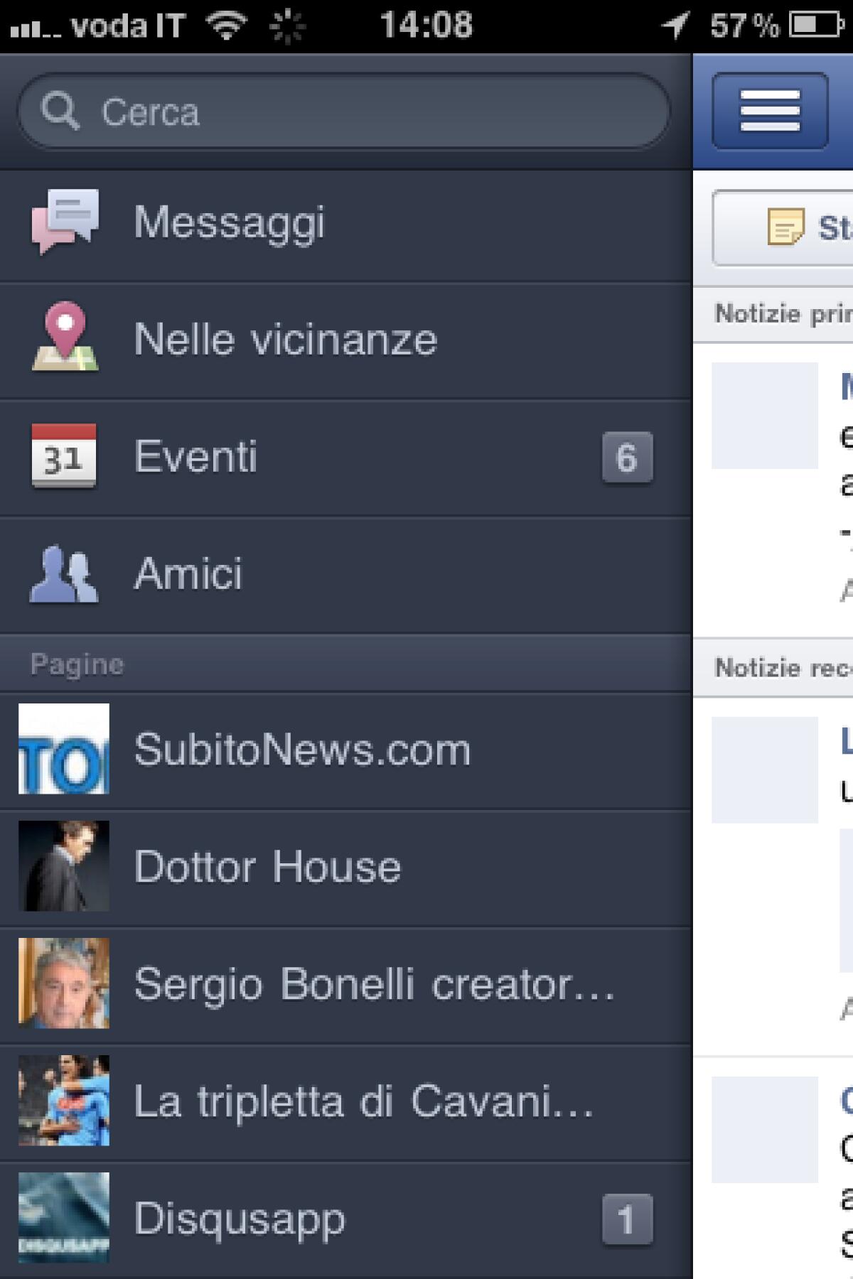 Facebook aggiornamento per iPhone - 