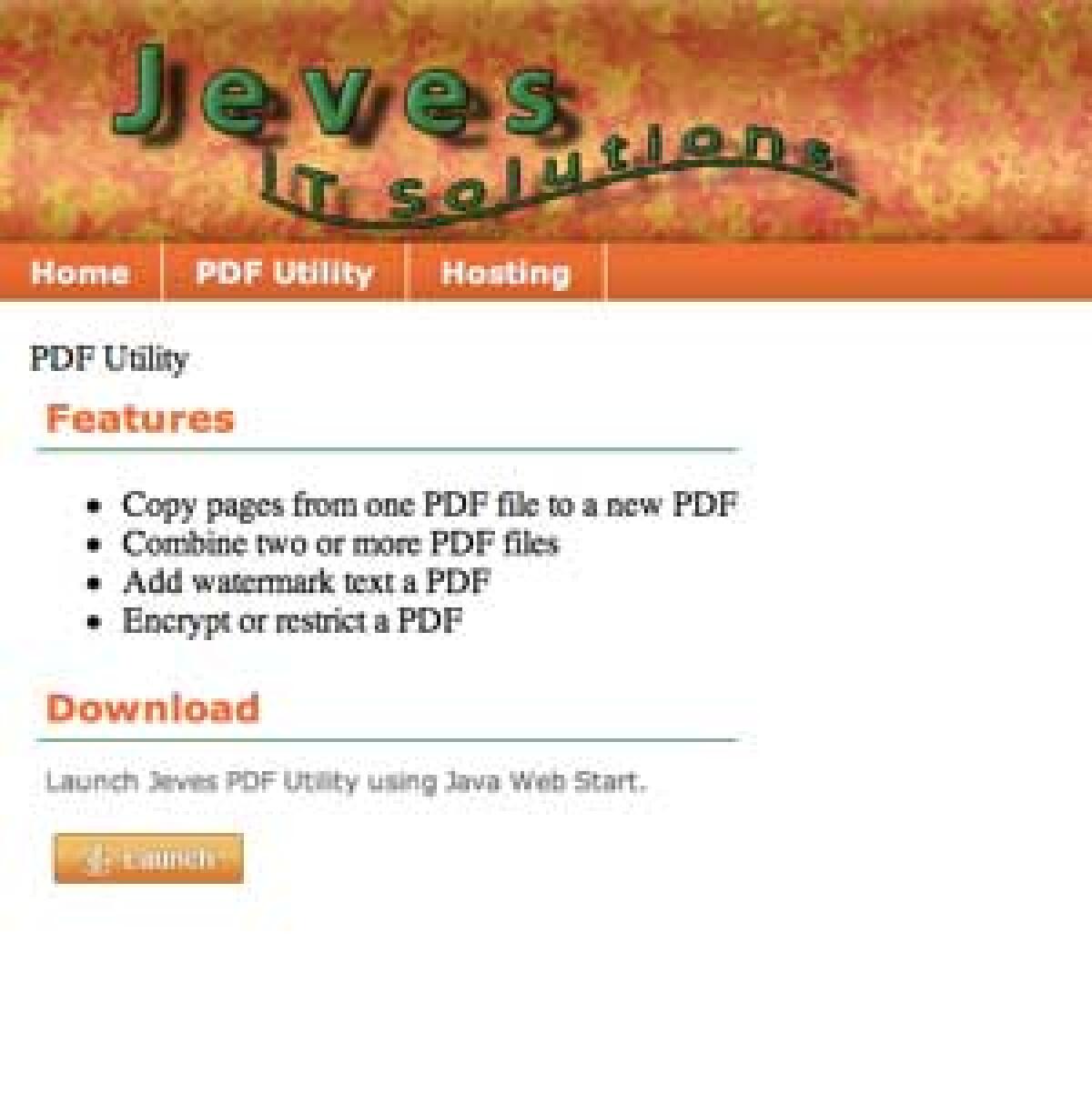 Jeves PDF Utility software per intervenire su file PDF - 