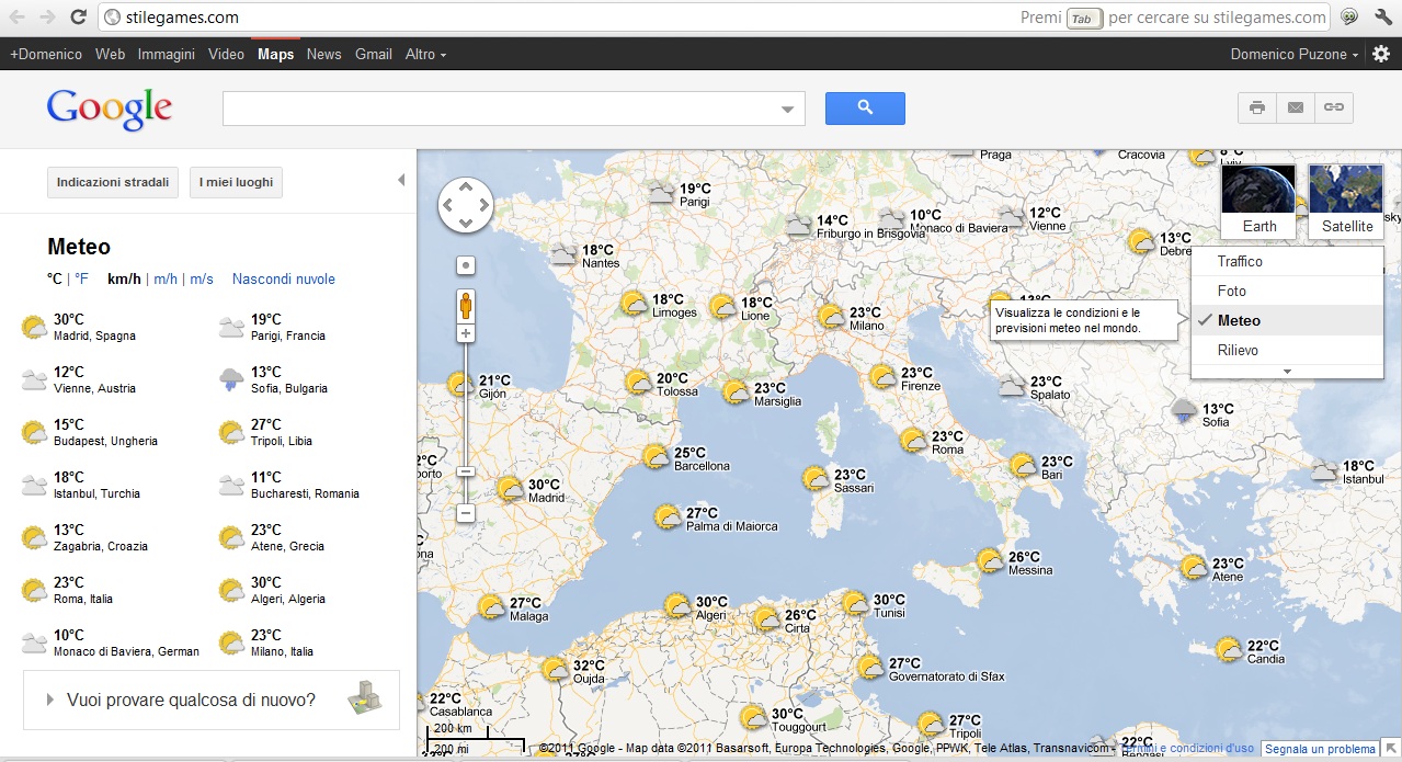 Google Maps : Che tempo fa?