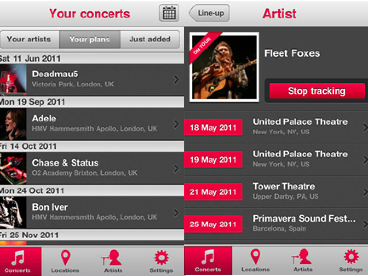 Songkick ti avvisa quando c'è un concerto! - 