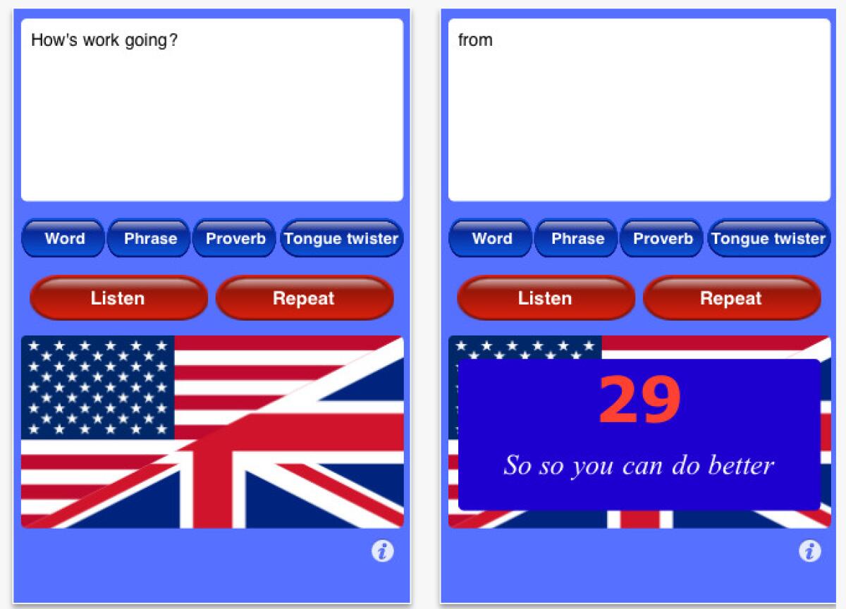 Pronuncia inglese app per iPhone - 