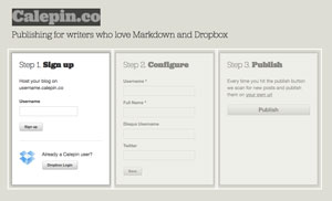 Calepin servizio per creare blog con Dropbox