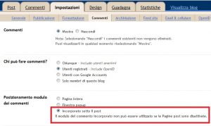 Blogger: disponibili novità nei commenti